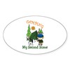 CafePress Camping My Second Home Sticker Oval Car Bumper Sticker(10-Pack)