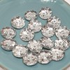 MajorCrafts® 40pcs 15mm Crystal Clear Faceted Acrylic 2 hole Sewing