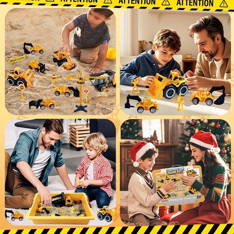 BEIREG Construction Sensory Sand Kit - 42 PCS Building Set