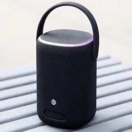 AT&T Essentials 50W Bluetooth Speaker – Handsfree Portable Wireless Speaker with Rich Bass, LED Lights, 16H Battery, IPX5 Water-Resistant – Home/Beach/Travel/Outdoor Parties (Black)