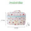 Cute Makeup Bag Cotton Quilted Toiletry Bag Floral Aesthetic Cosmetic