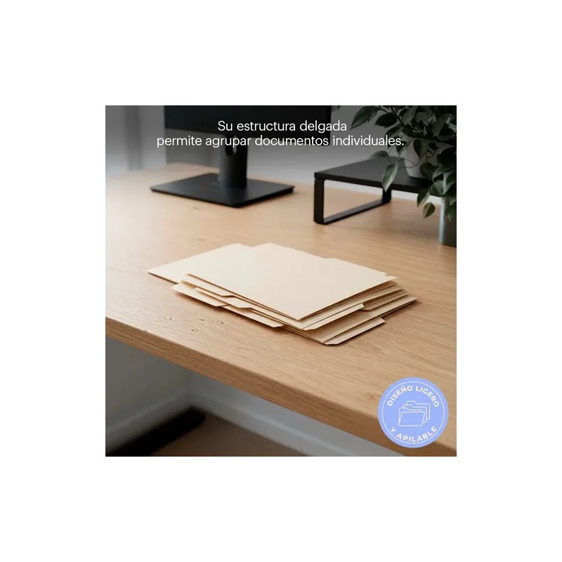 Folder Tamaño Carta Crema 100 Piezas