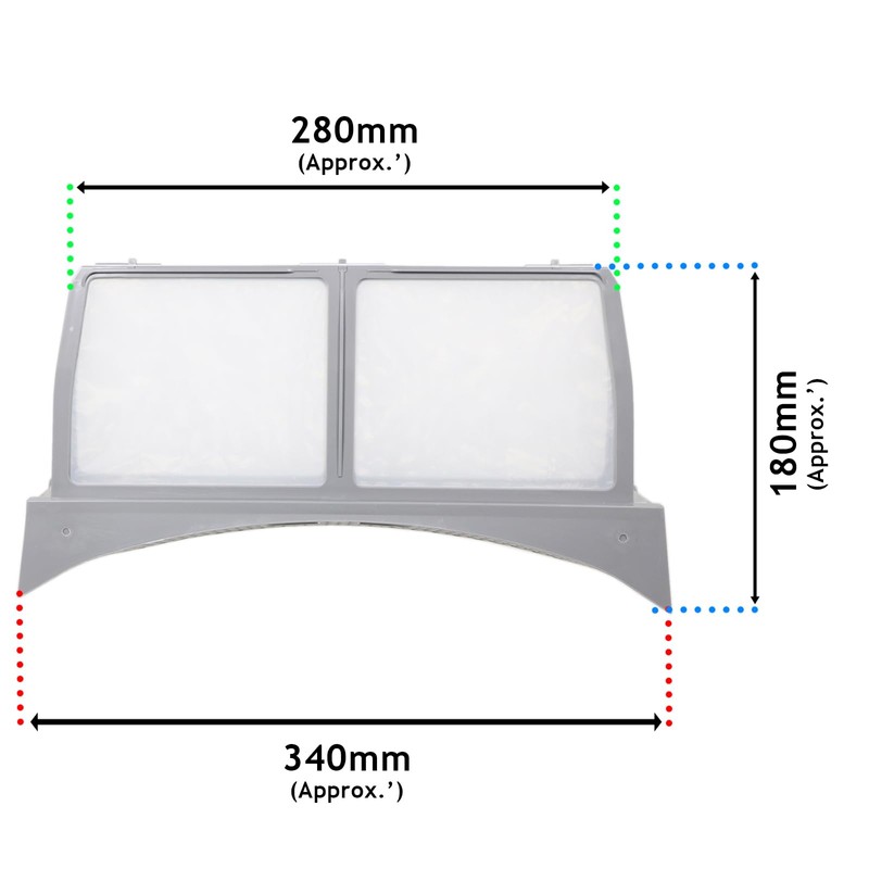 SPARES2GO Fluff Filter Lint Screen for Beko Tumble Dryer