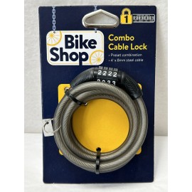 Bike Shop New Bike Shop Combo Cable Lock Security 4’ x 8mm Steel Cable (SH4)