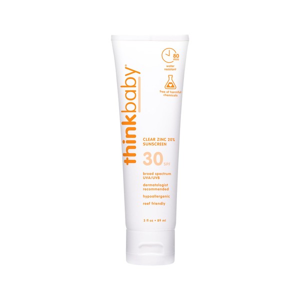 THINK Thinkbaby Mineral Sunscreen, SPF 30 Clear Zinc Oxide Baby