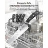 Knife Set, Kitchen Knife Block Sets with Sharpener, 6 Steak