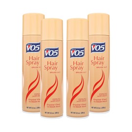 Alberto VO5 Crystal Clear Brush Out Hair Spray - Volumizing Hair Spray for Styling - Frizz and Humidity Control - Clear Formula - 8.5 oz - Pack of 4