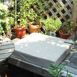 youngseahome Patio Seat Cushion Covers,Washable Slip Covers Replacement,Waterproof Outdoor Furniture Chair Cushion Pillow Seat Cover for Couch,Garden,Sofa,Flax,22"×20"×4"(4 Covers Only)