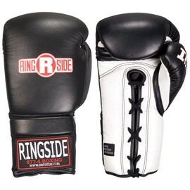 Ringside Imf Tech Sparring Lace Up Boxing Gloves (Black, 18-Ounce)