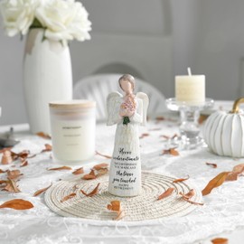 FESTGLOX Retirement Gifts for Women, Happy Retirement Gift for Female Nurse Teacher Friends, 5.3" Retired Angel Figurine Party Decoration, Retired Gifts for Coworkers