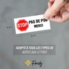 Finoly Stop Pub - Sticker for Letterbox, without Advertising, Letter