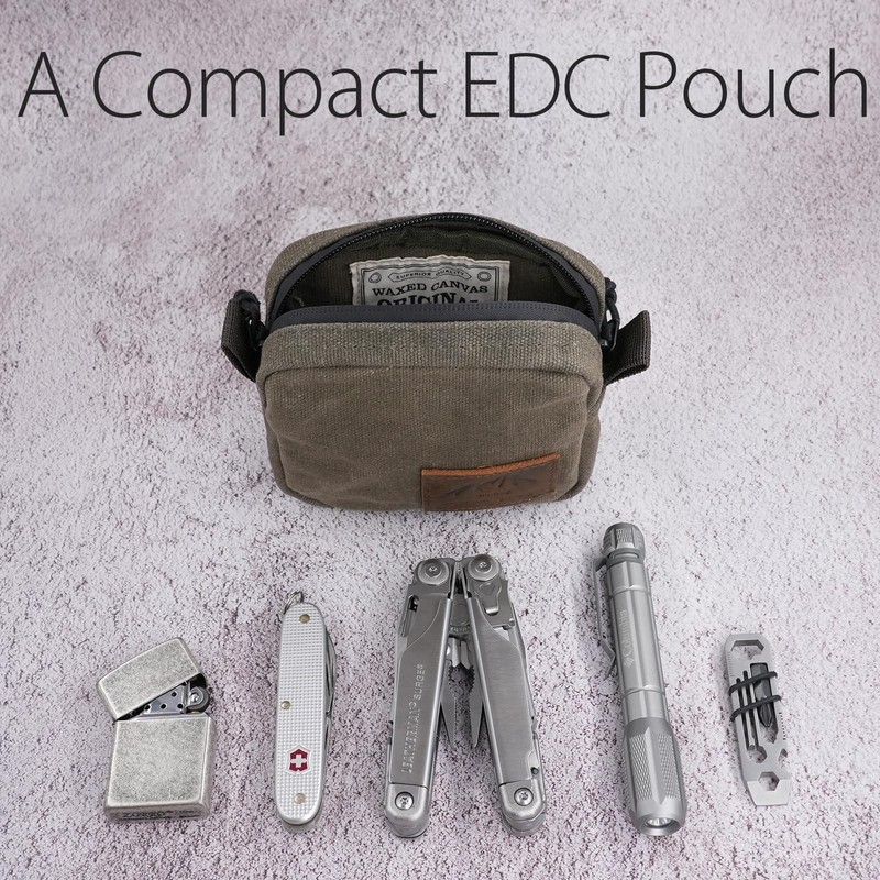 diodrio Belt Pouch for Men Women YKK Zippers EDC Pouch,