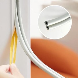Door Gap Weatherstrip & Rubber Seal for Entryway and Room Doors 5M 4ea