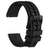 WOCCI 22mm Watch Strap, FKM Rubber Band, Quick Release, Black