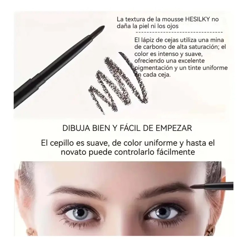 Pack de Delineadores de Ojos Negros Lápiz Waterproof y Larga