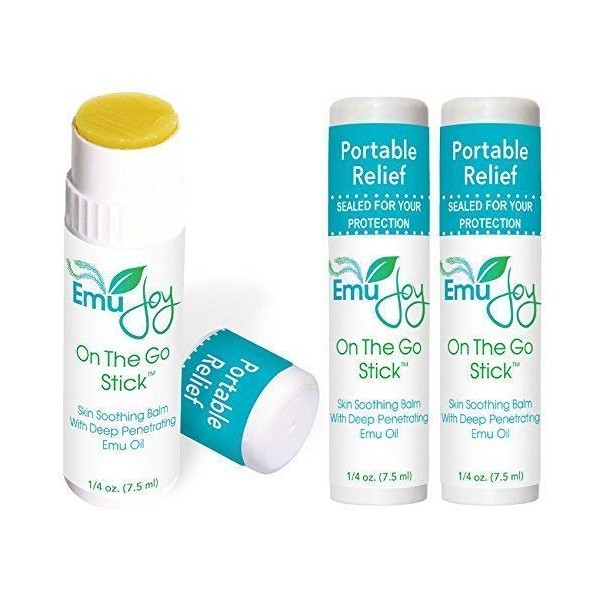 On The Go Stick Bug Bite Itch Relief Mosquito Bites Bee Stings Poison Ivy Cuts Scrapes Bruises Insect Bites 3-Pack All Natural Portable Bug Bite Stick for Pain and Itch