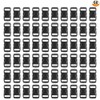 Chudian 60 Pieces 10mm(3/8") Side Release Plastic Buckles, Black Click