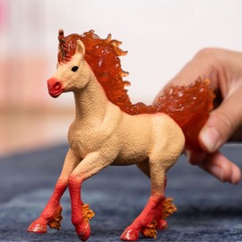 Schleich bayala New 2023, Unicorn Toys for Girls and Boys, Elementa Fire Unicorn Stallion Toy Figurine, Ages 5+