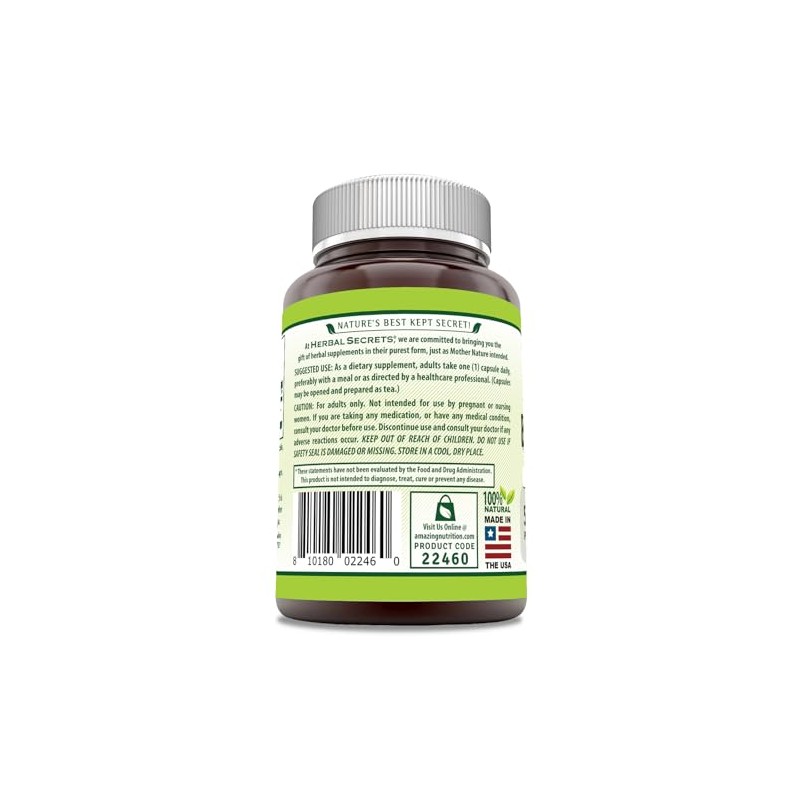 Herbal Secrets 100 Pure Black Cohosh Capsules Supports Women Health