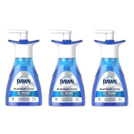 3 Pk. Dawn Ultra Platinum Foam Dishwashing Fresh Rapids Scent 10.1 fl oz 190 Pumps (30.3 Fl Oz 570 Pumps Total)