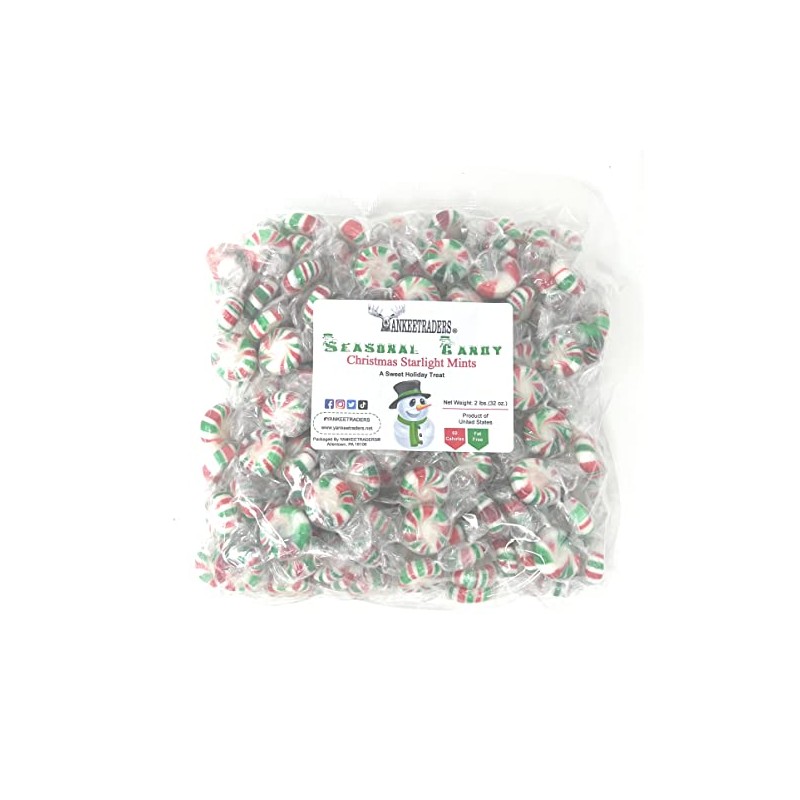 Yankee Traders Christmas Starlight Mints - 2 Lbs (Red, Green