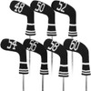 Knitted Wedge Golf Iron Headcovers 7 PCS Club Protector 48,50,52,54,56,58,60
