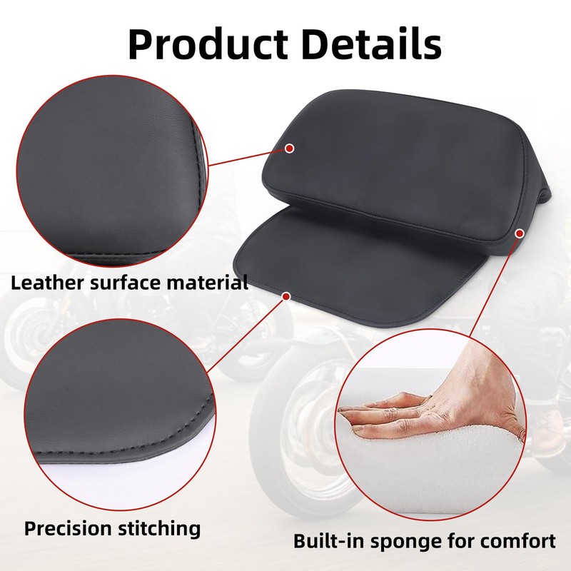 Sresk Chopped Tour Pack Backrest Pad, Trunk Backrest Pads Fit