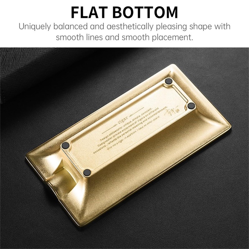 CIGARLOONG Cigar Ashtray, Single Slot Metal Cigar Holder,Vintage Ashtray for