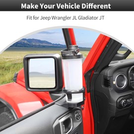CheroCar JL Cup Holder Right-Side Door Cup Holder for Jeep Wrangler JL Gladiator JT 2018-2024