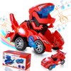 Hirger Transforming Dinosaur Car Toy for Kids, Transformer Monster Truck