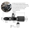 Unbranded 38mm-51mm Dual Outlet Motorcycle Exhaust Muffler Tail Pipe For