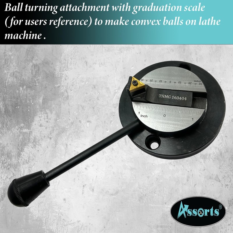 Ball Turning Attachment For Lathe-Turns Round Convex Metal-Sphere Radius ball