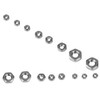 BOROCO Hex nut, M3 nut, 140 pieces M1/M1.2/M1.4/M1.6/M2/M2.5/M3 thread stainless