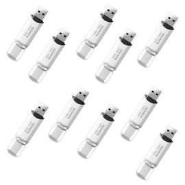 PSA Memoria USB ADATA 32 GB, Kit de 10 Piezas, (Modelo: AC906-32G-RWH) Color Blanco, USB C906, Paquete de 10, Diseño Elegante COMPUTO Y PAPELERIA