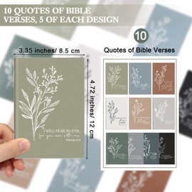 Kosiz 50 Pcs Christmas Bible Verse Mini Notepads Bulk Aesthetic Small Christian Notebooks Religious Notebook Journal for Church Sunday School Teacher Coworkers Appreciation Gifts