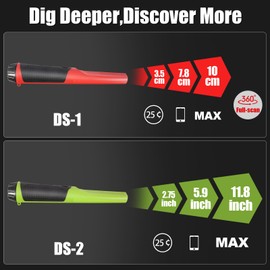 Xiutantxmd Metal Detector Pinpointer for Adults & Kids,IP68 Fully Waterproof Handheld Metal Detector Wand with 360° Detection,LED Flashlight,3 Modes(DS-1)