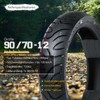 MZBZYU 90/70-12 Tire 90 70 12 Bike Neumático, Position: Front/Rear,