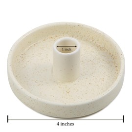 Lestino Palo Santo Holder, Ceramic Incense Burner for Palo Santo Wood or Scented Incense Stick, Beige