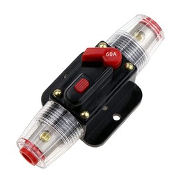 CENPEK Automatic Circuit Breaker with Manual Reset Fuse Holder for Car Audio Marine Boat Stereo Switch Inverter Replacement Fuses 60 Amp