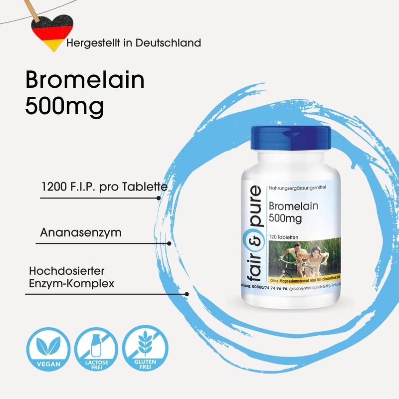 Fair & Pure® - Bromelain 500 mg - 120 Tablets