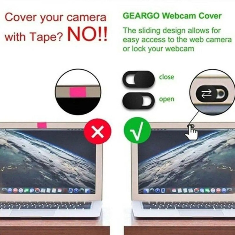 Ultra-Thin Webcam Cover Slide Laptop Camera Cover for Computer Security,