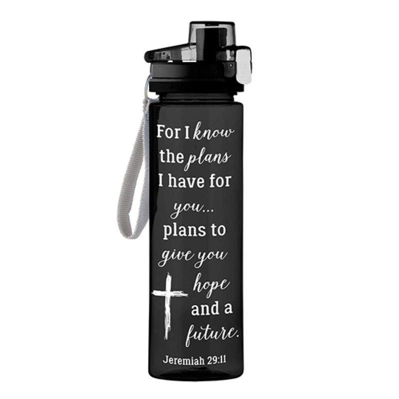 Religious Water Bottle - for I Know The Plans Jeremiah