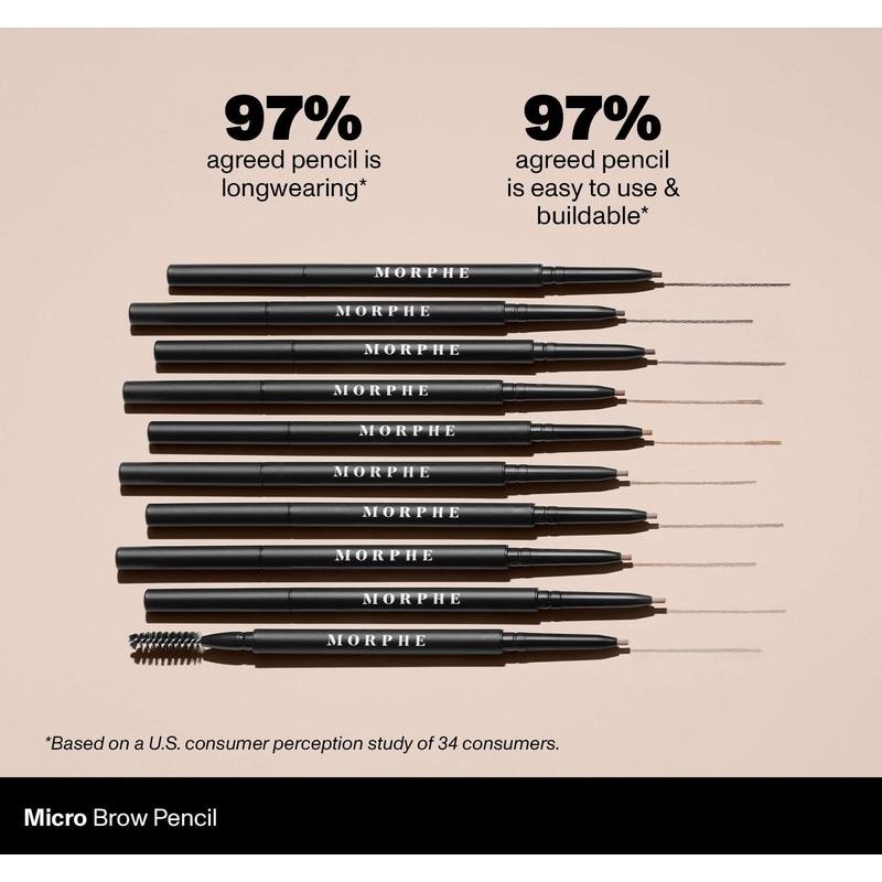 Morphe Micro Brow Dual-Ended Pencil & Spoolie - Shade: Cold