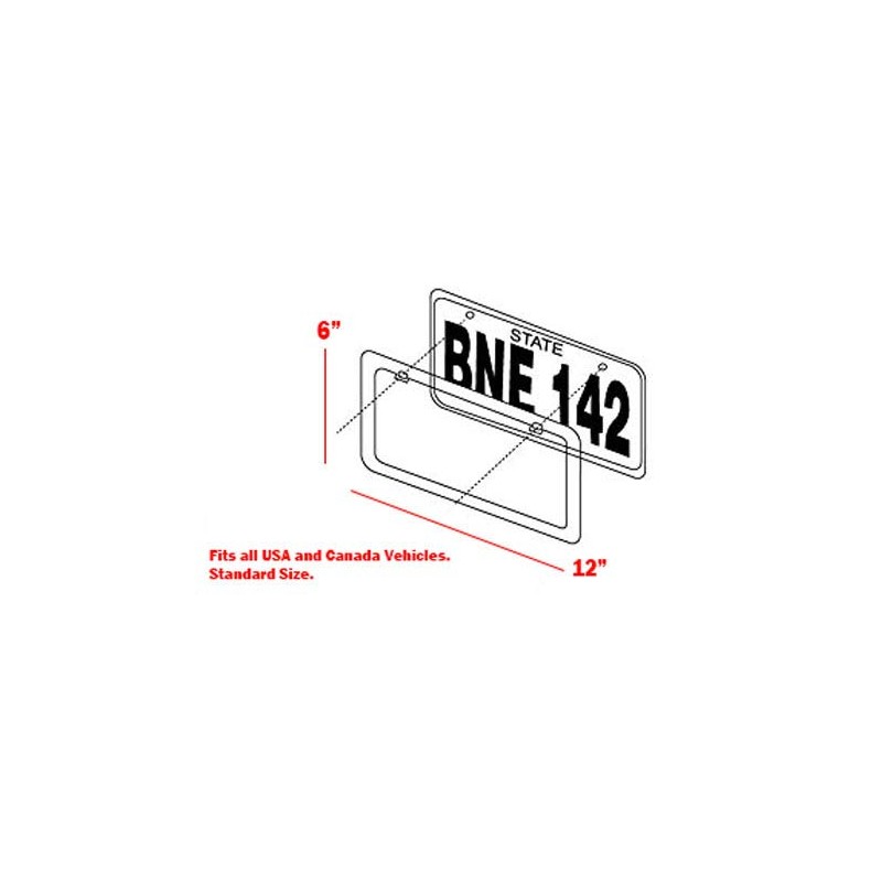 Powered by Jesus Chrome Tag Holder License Plate Frame