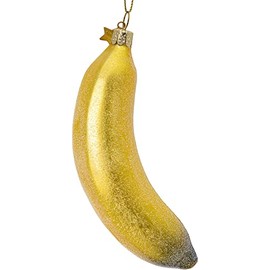 SIKORA BS545 Banana Christmas Tree Decoration Glass Figure Christmas Tree Pendant