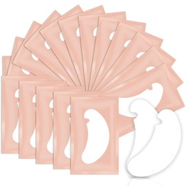 Under Eye Pads, U Shape Lint Free Eyelash Patches,100 Pack Eyelash Extension Patches,Lash Extension Supplies (Pink)