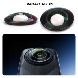 HUAYUWA Camera Lens Replacement Compatible with Insta360 X5 Waterproof 8K 360 Degree Action Camera Lens Repair Parts Accessories (1)