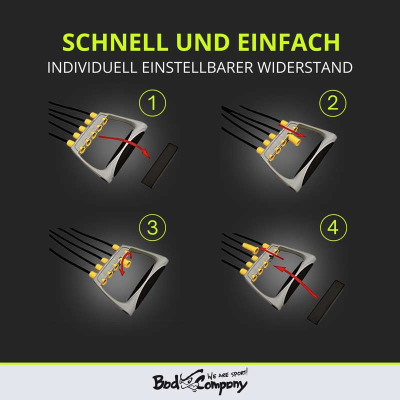 Pro 5–Way Adjustable Chest Expander / traction force: 25 Kg