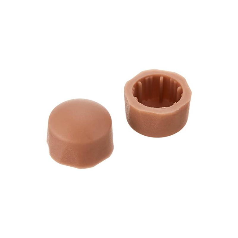 Bolt Nut Cap M6 Brown 2 Pieces