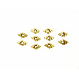 Ruimou 10pcs DCMT070204 (DCMT21.51) Carbide Lathe Inserts DCMT Insert Multilayer Coated CNC Lathe Inserts for Lathe Lathe Tool